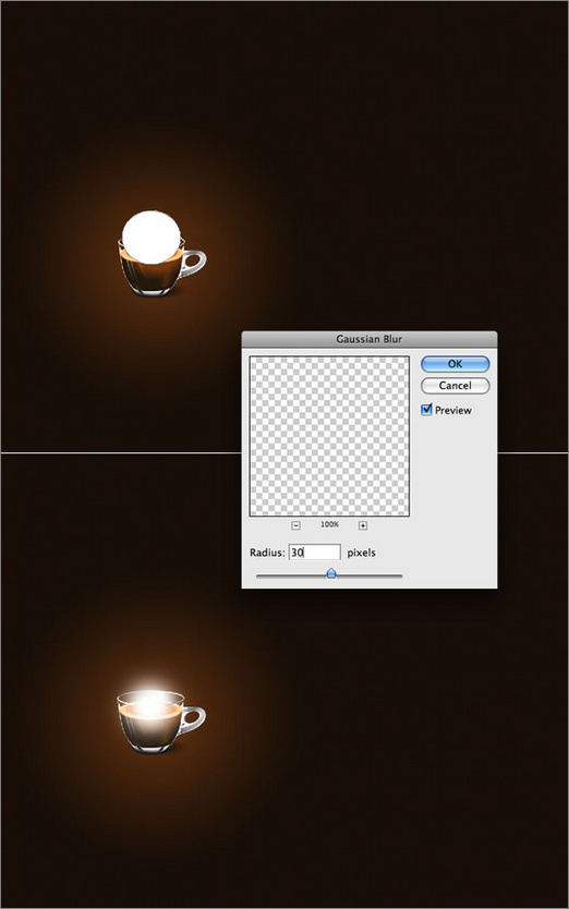 Photoshop打造金色咖啡特效壁纸